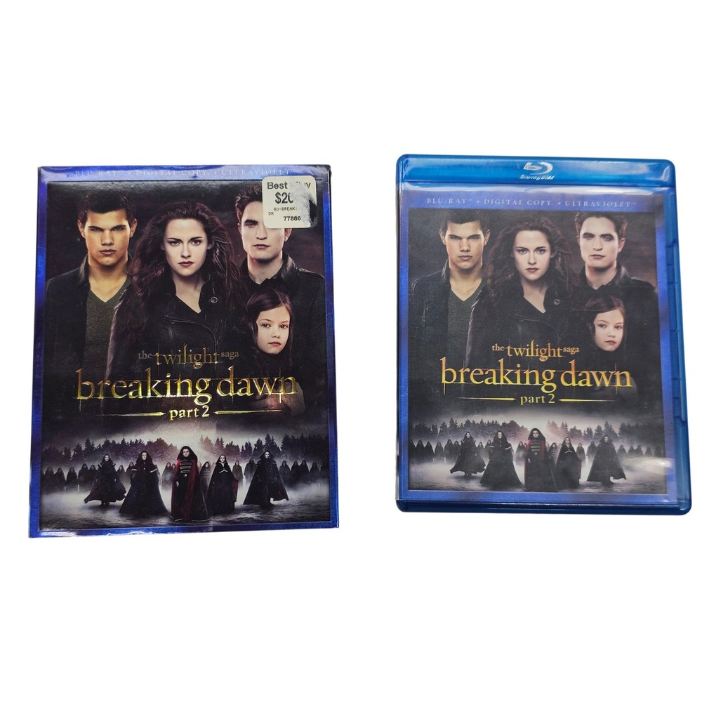 The Twilight Saga Breaking Dawn Part 2 Blu-ray Movie with Slipcover 2013 PG-13